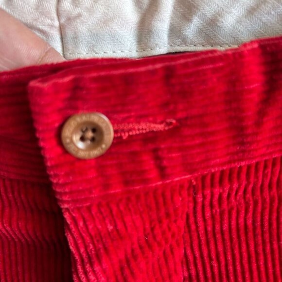 Polo By Ralph Lauren Mens Corduroy Straight Leg Pants Red Size 36/32 - Picture 10 of 10